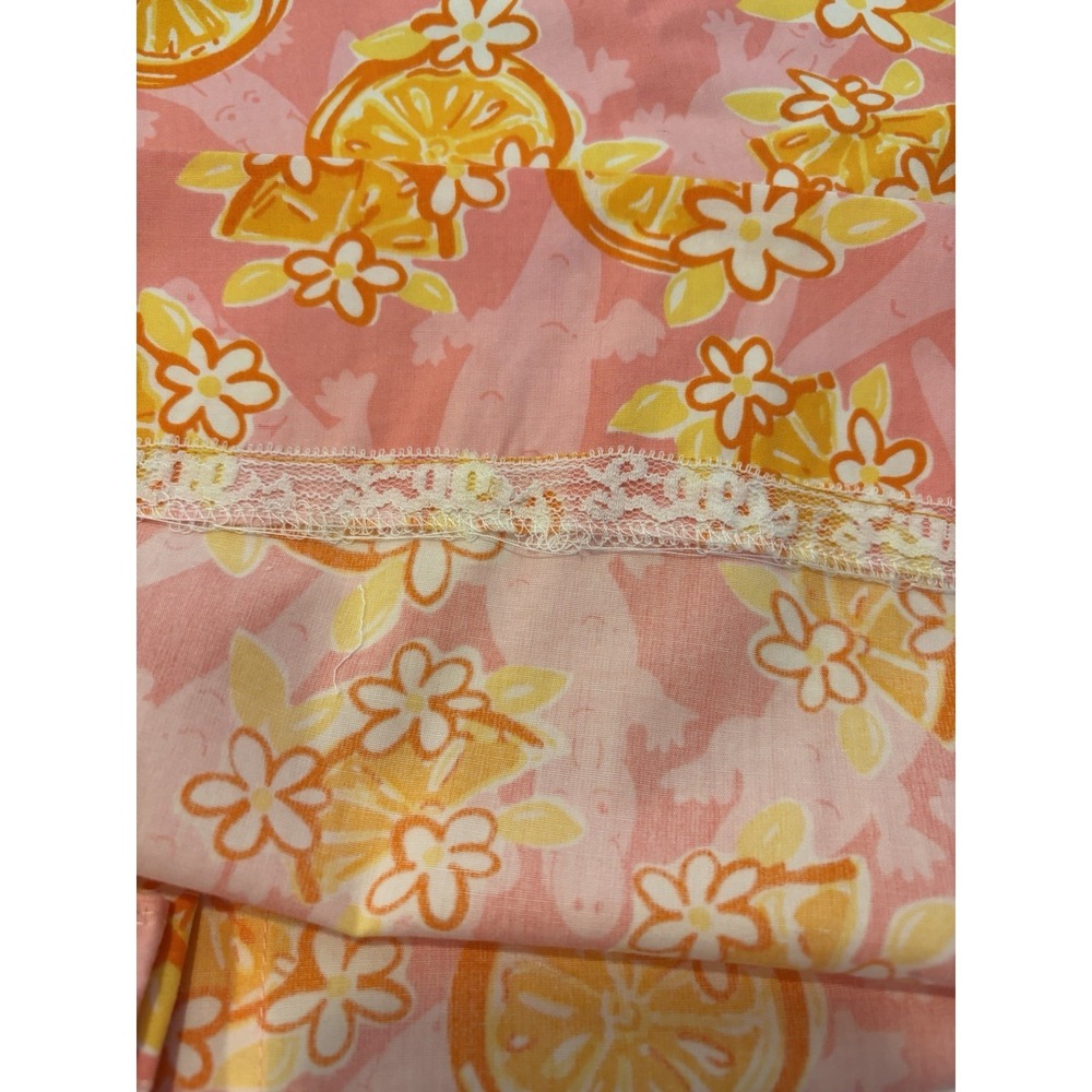 Lilly Pulitzer Oranges Crocodile Floral Shift Dress SZ 10 Cotton Pockets Zip - Picture 7 of 8